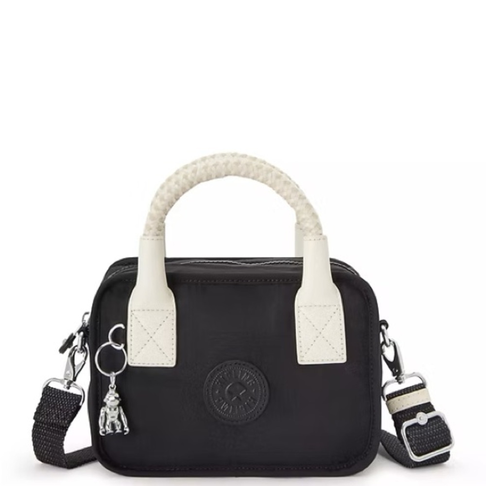 Kipling Kristy Black and White Women's Crossbody Bag mini